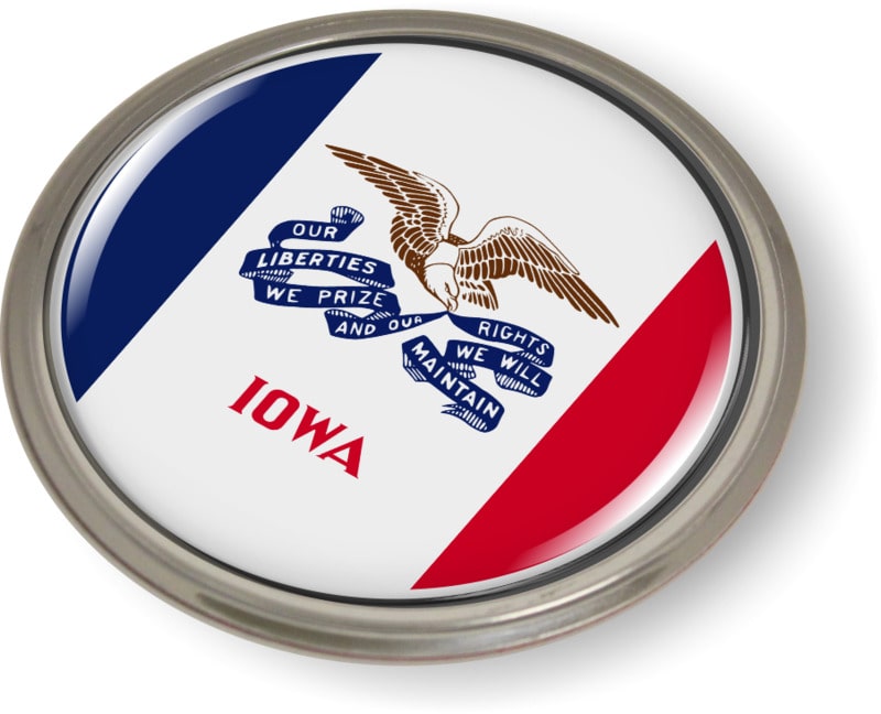 Iowa - State Flag Emblem